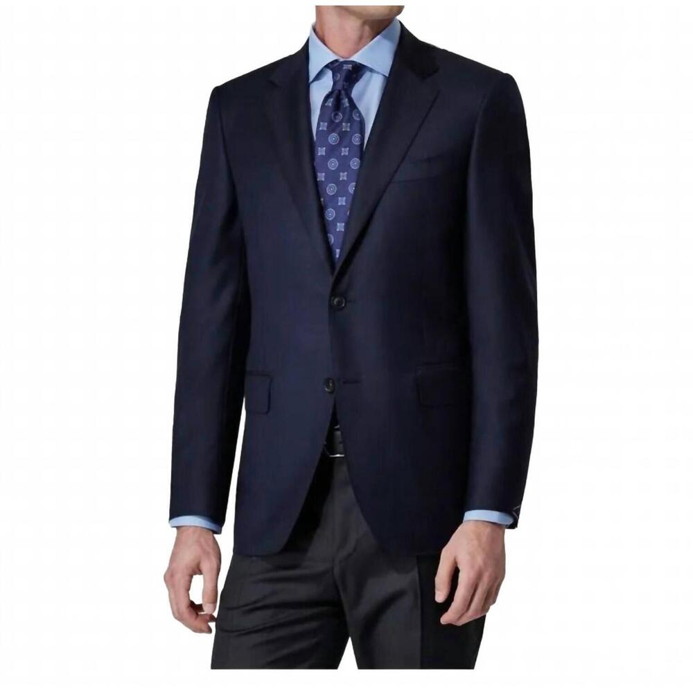 NEW CANALI pure 150's wool blazer in navy